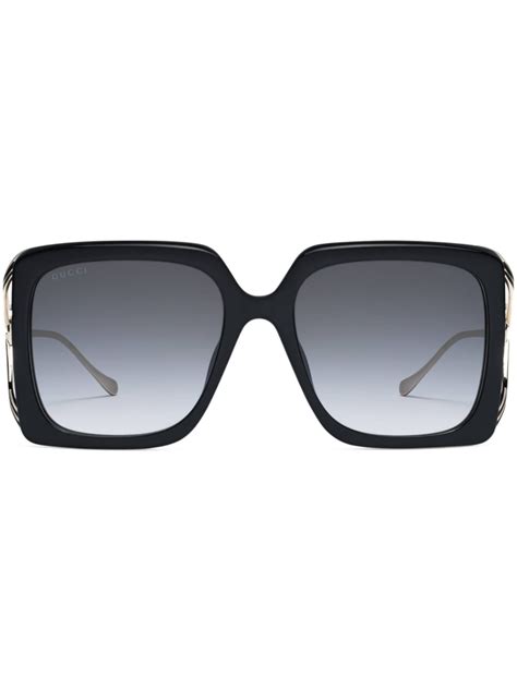 gucci eyewear oversized shaped sunglasses|Gucci oversize rectangular sunglasses.